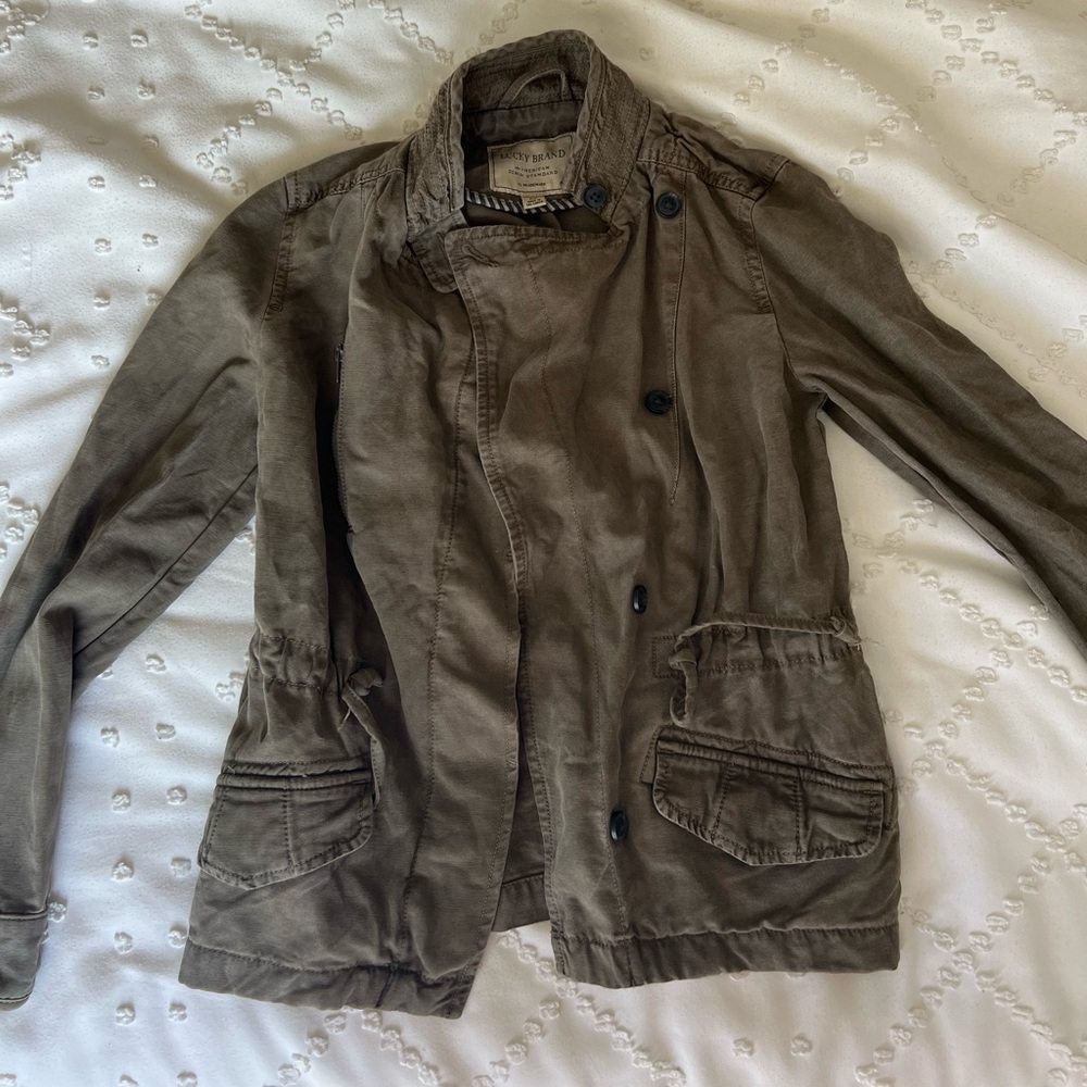 Lucky brand green denim jacket